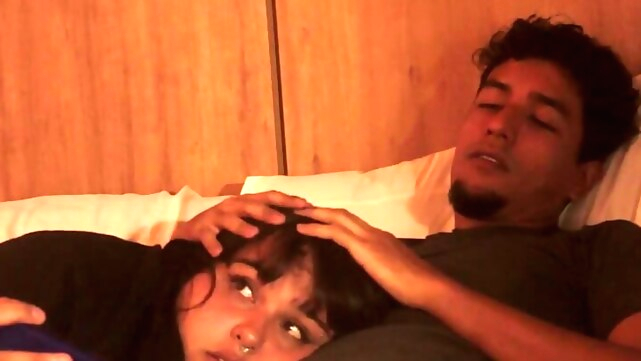 I go to bed alone to watch a movie and my stepbrother comes to see it with me xxx blowjob video